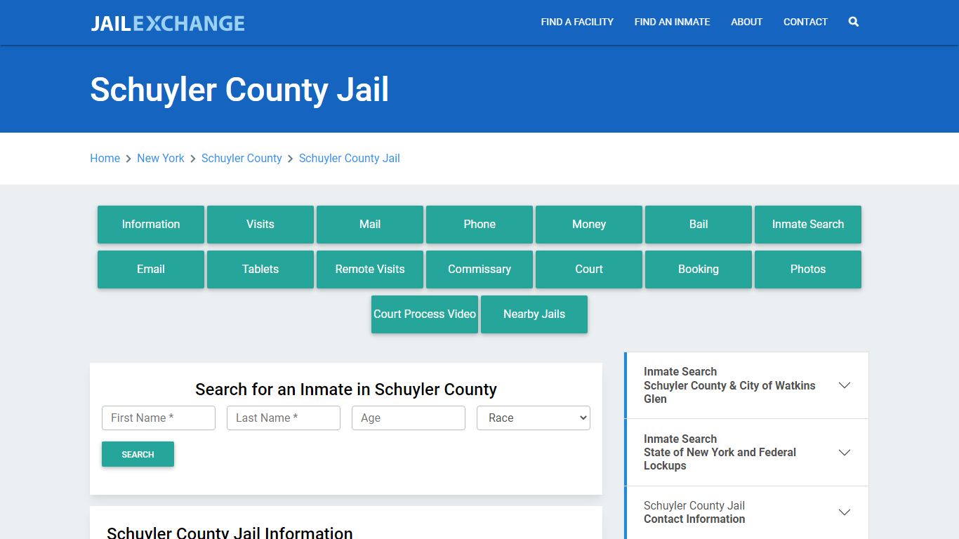 Schuyler County Jail Roster Lookup, NY, Inmate Search